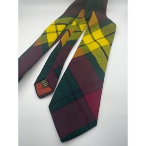 The Scotch House Tartan Plaid 100 Percent Pure New Wool Neck Tie Made in England